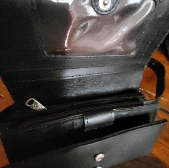 Patricia Nash embossed black leather belt bag - size small - Picture 3 of 6